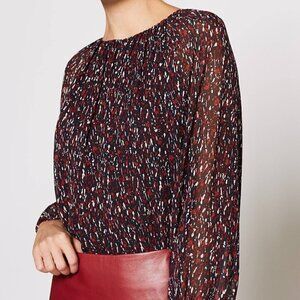 Joie 100% Silk Briseis Pullover Balloon Sleeve Blouse Sz M